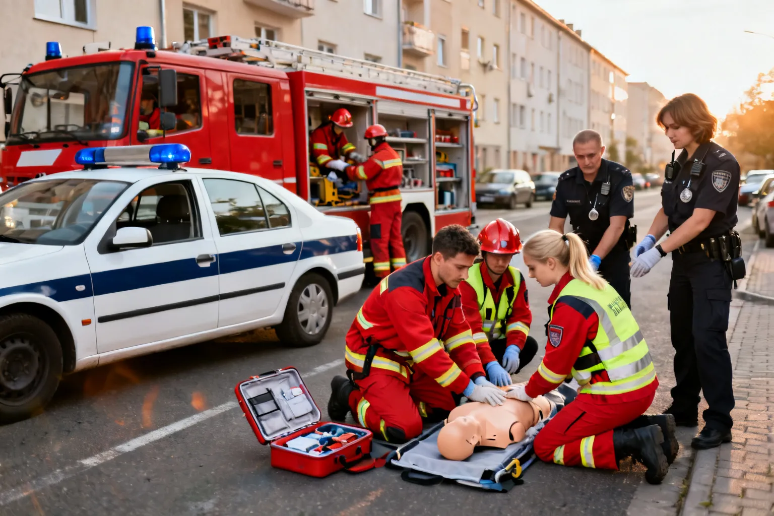 Strażacy i policjanci pokazali techniki ratowania życia w Krakowie