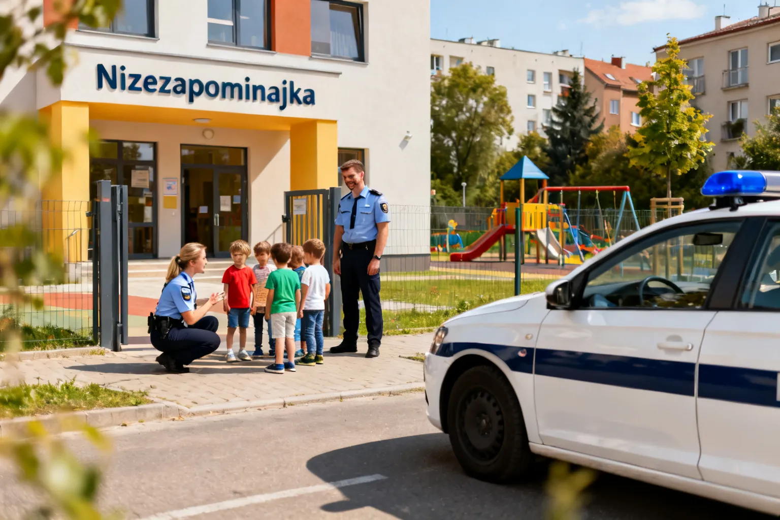 Policjanci odwiedzili przedszkole „Niezapominajka” w Krakowie