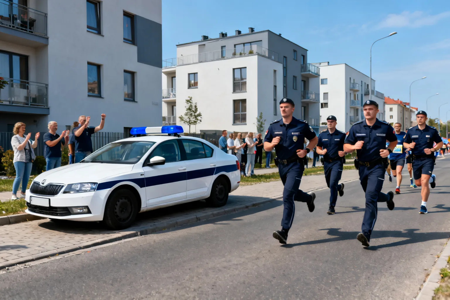 Policjanci z Krakowa pobiegli w I Półmaratonie Mościckim