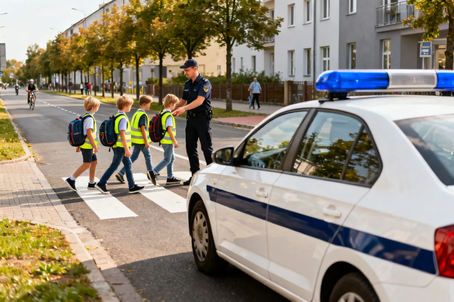 Policja nadzorowała bezpieczny powrót uczniów do szkół w Krakowie