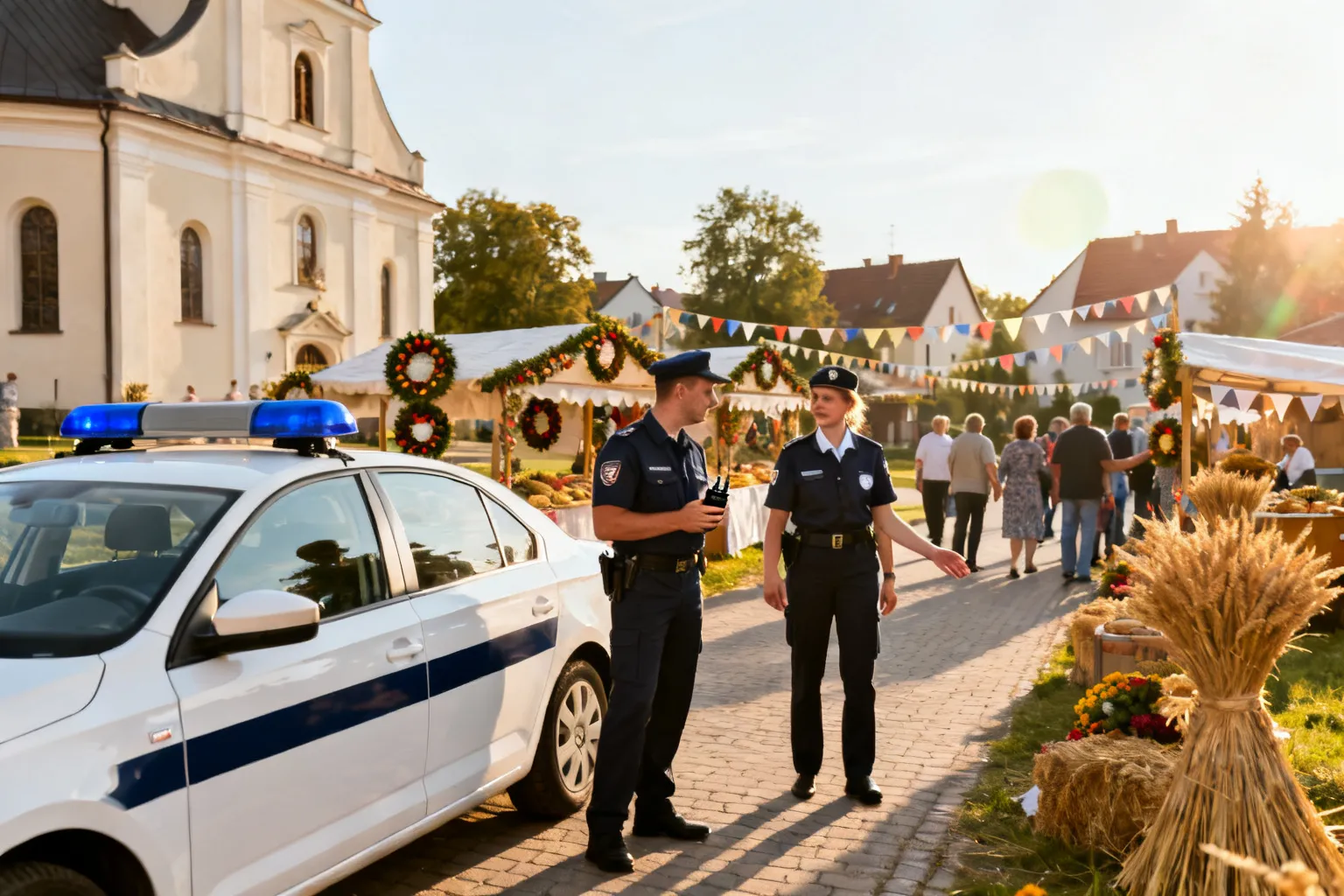 Policjanci zabezpieczali Parafialne Dożynki w Witkowicach