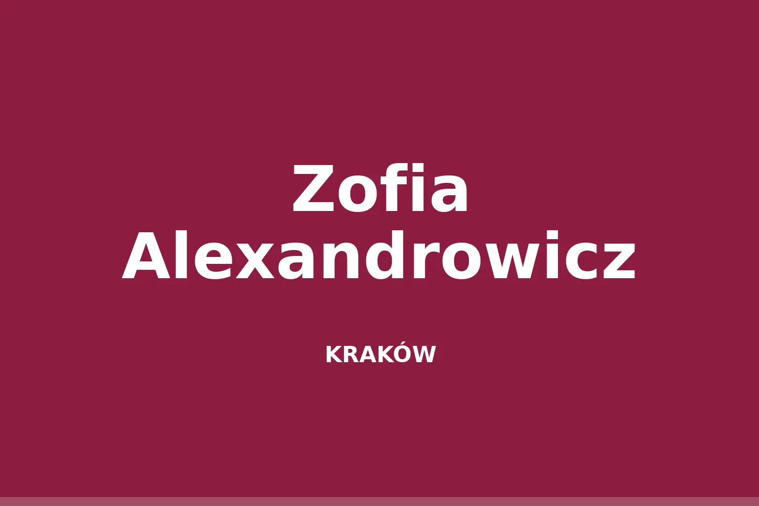 Zofia Alexandrowicz