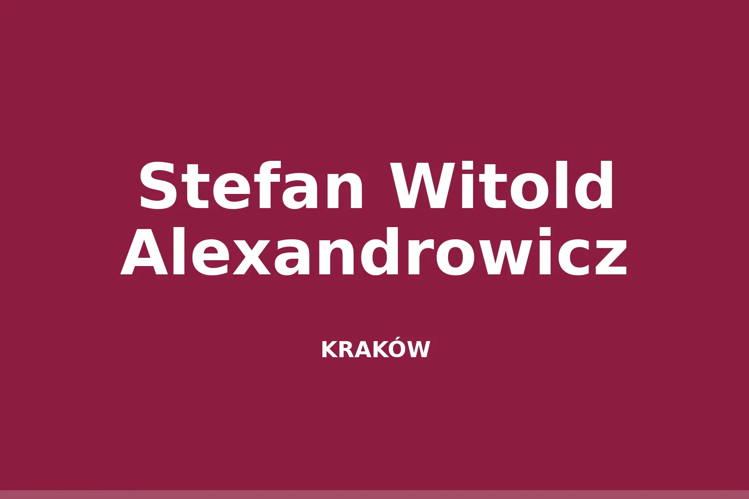 Stefan Witold Alexandrowicz