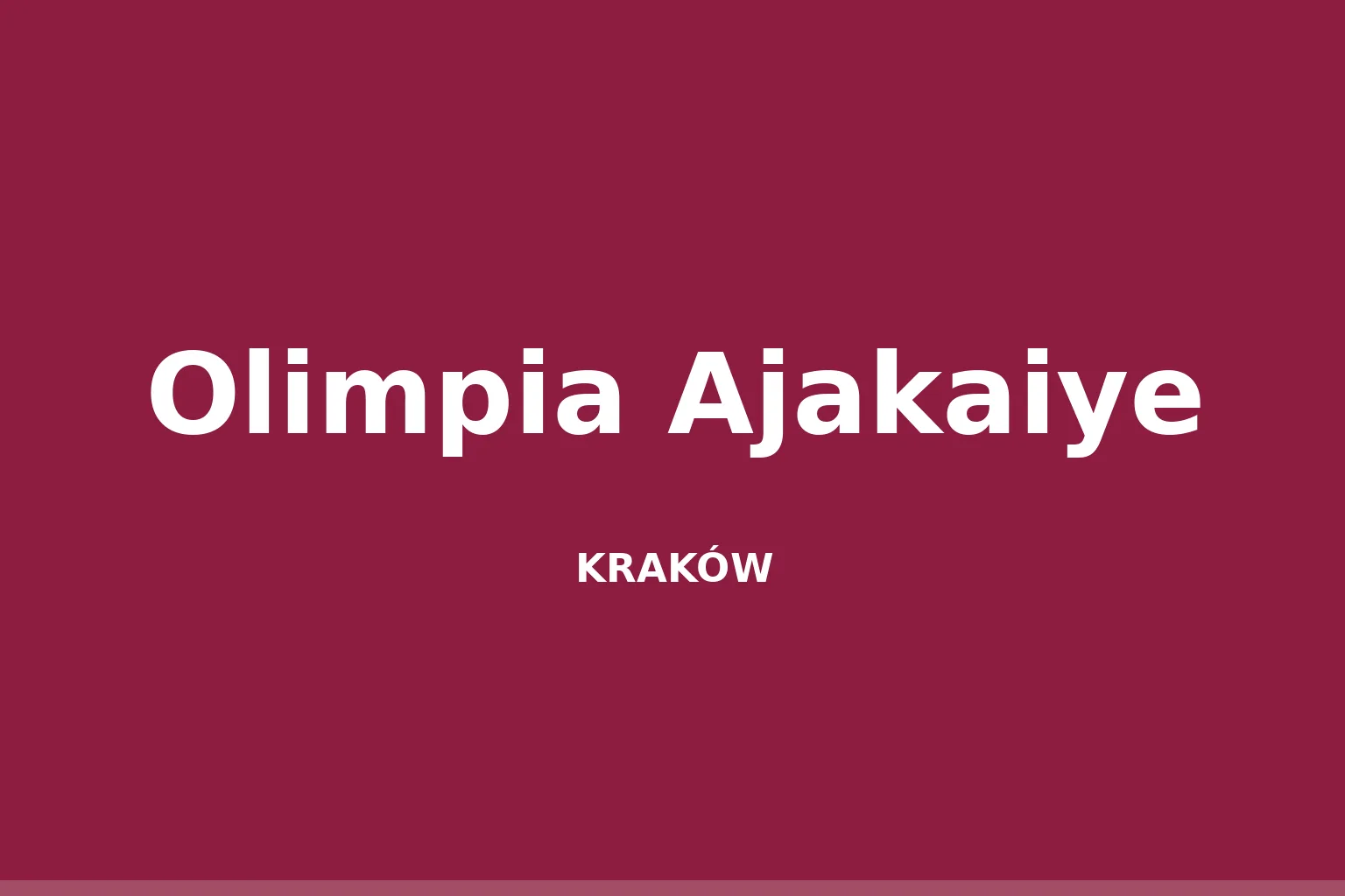 Olimpia Ajakaiye