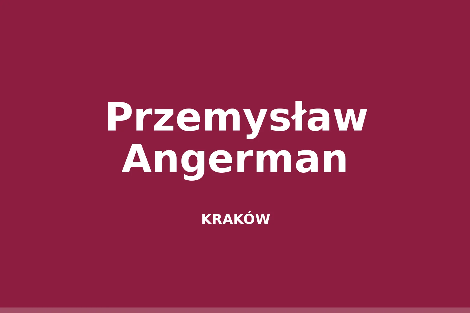 Przemysław Angerman