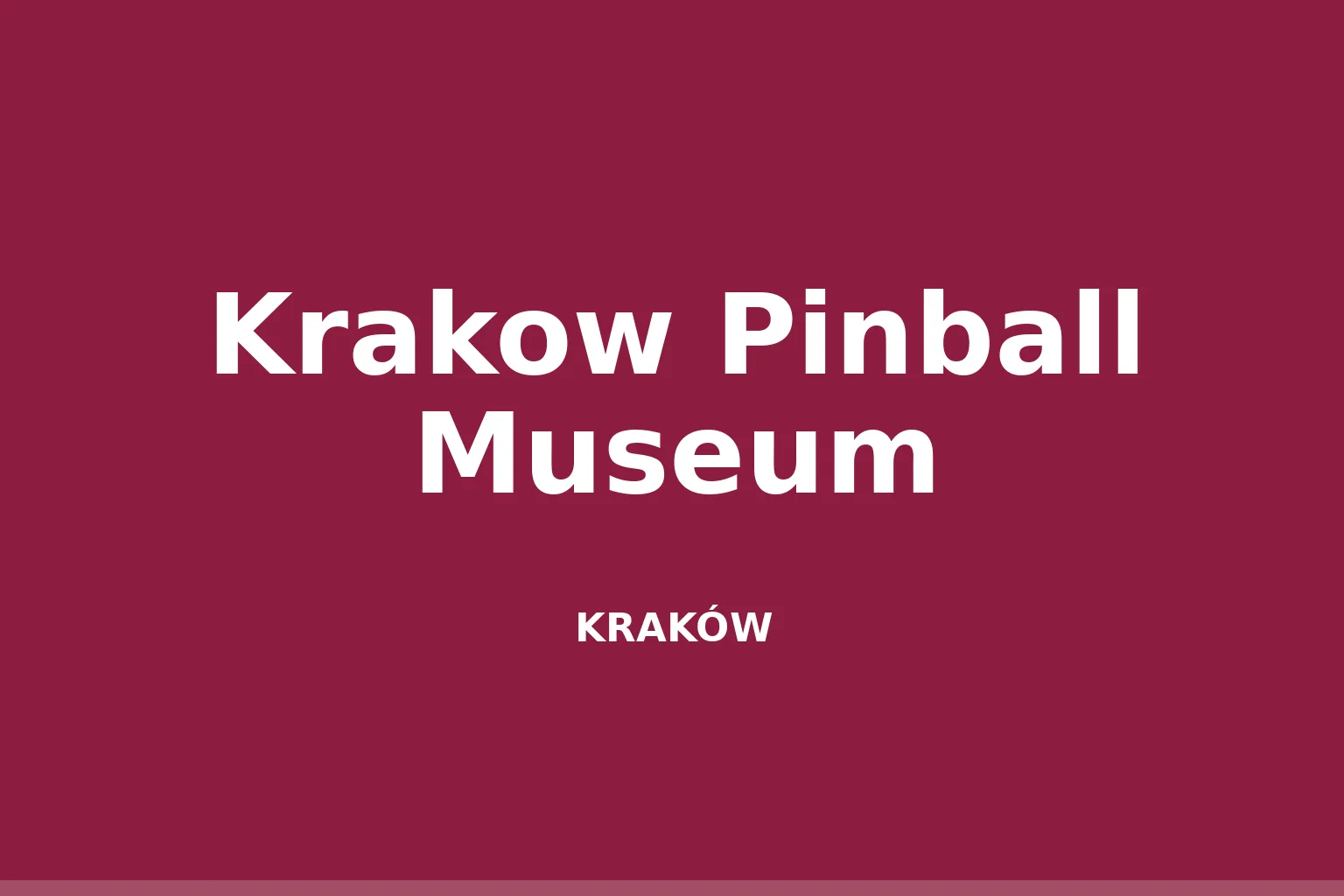 Krakow Pinball Museum