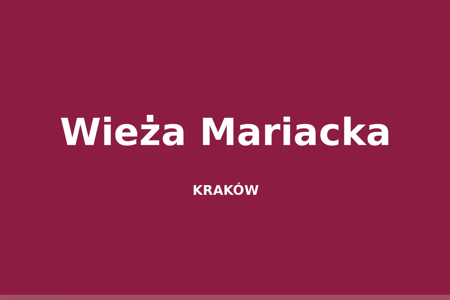 Wieża Mariacka