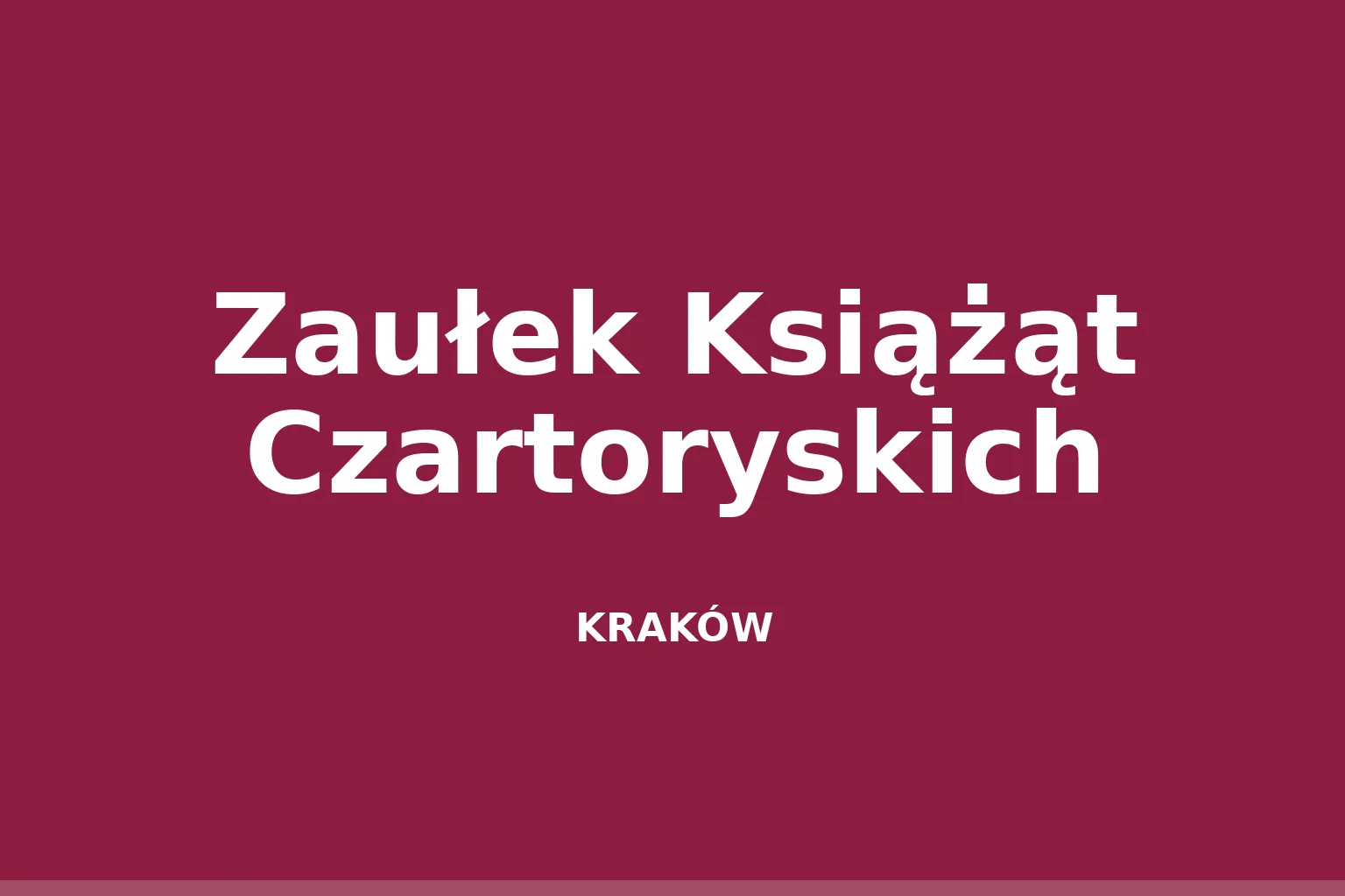 Zaułek Książąt Czartoryskich